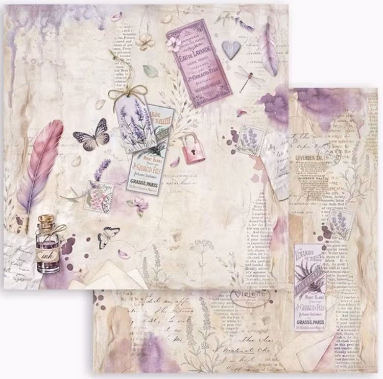 Stamperia - 12x12 Paper pad - Lavendel - SBBL155