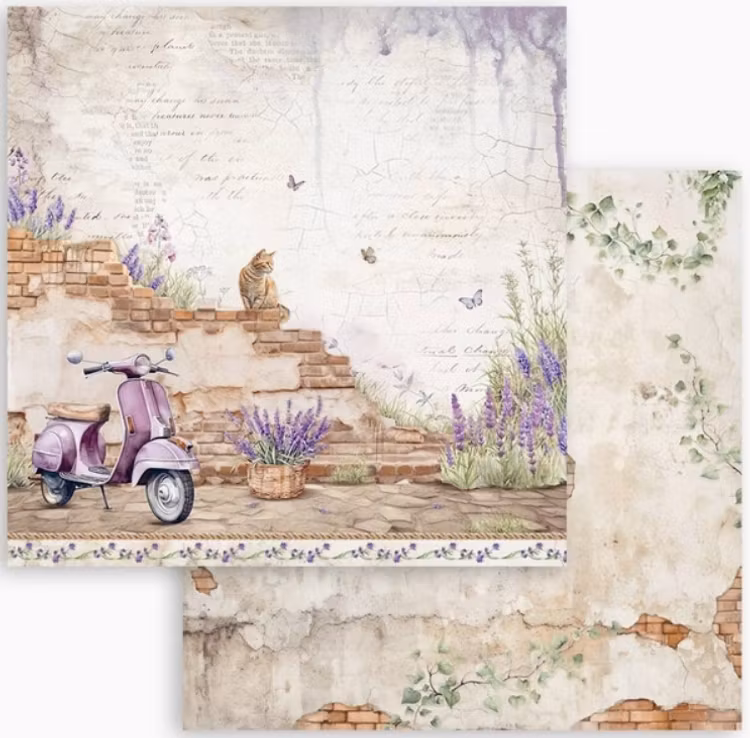 Stamperia - 12x12 Paper pad - Lavendel - SBBL155