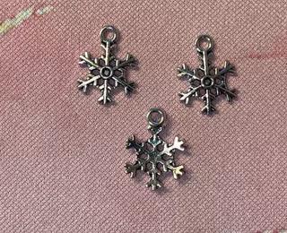 Snöflinga, 17x13mm - silver