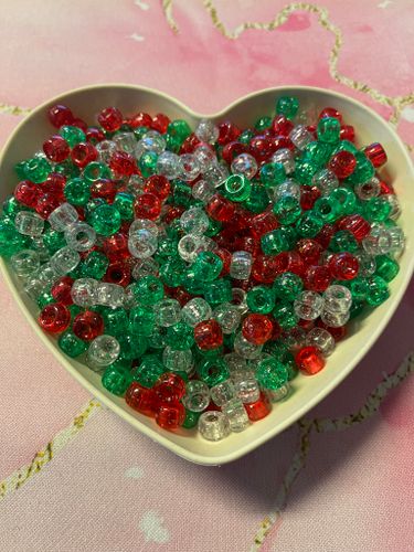 Julmix med stora hål, 9x6mm - 50st