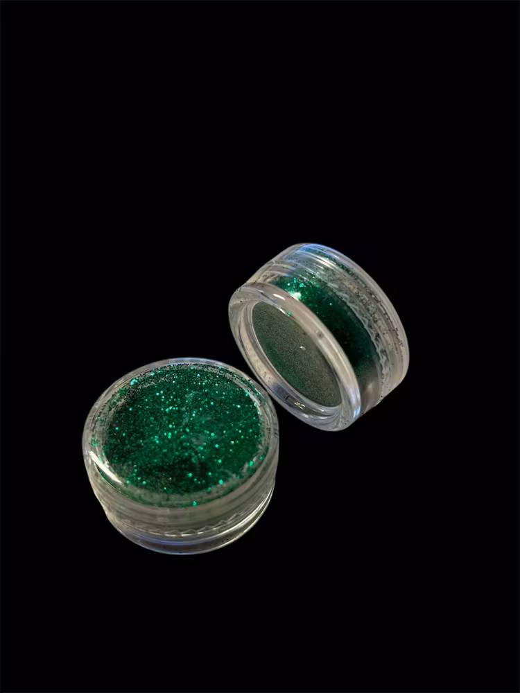 Glitter i burk - Grön