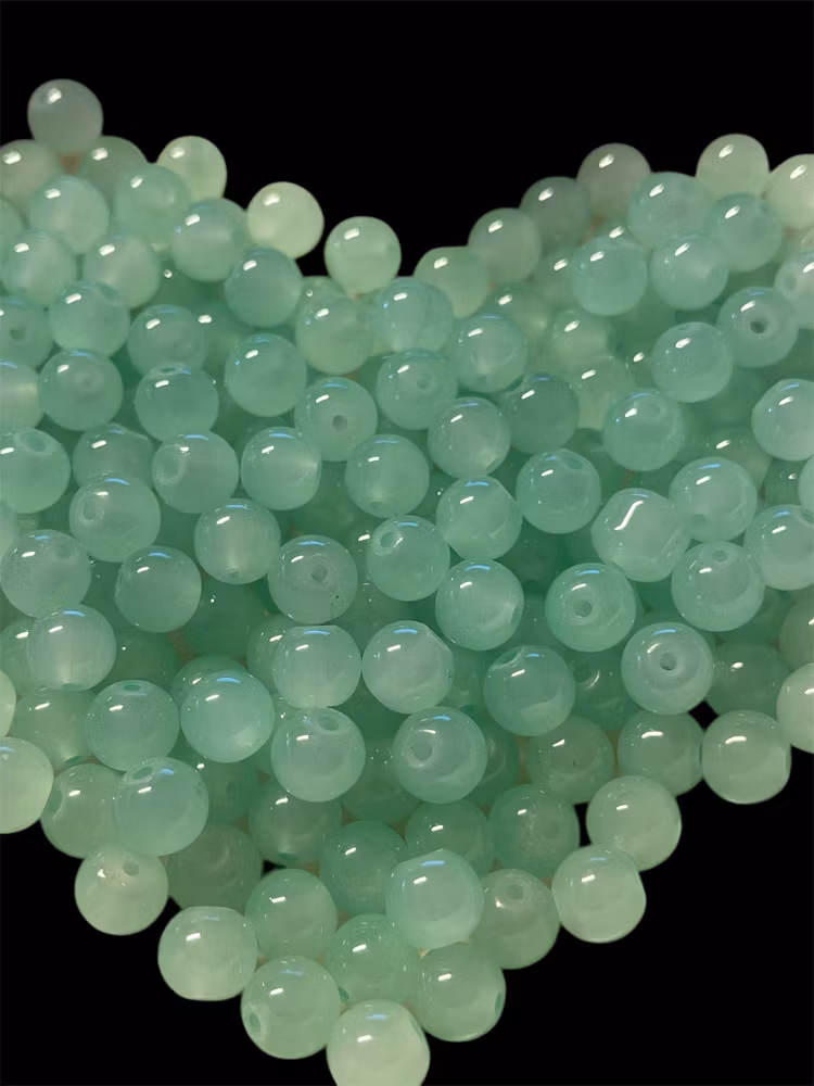 Glas, agatpärla, 8mm, turkos - 50st