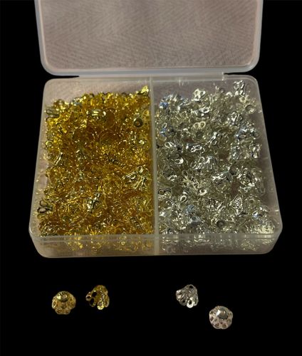 Pärlhattar i låda, guld/silver - 300st