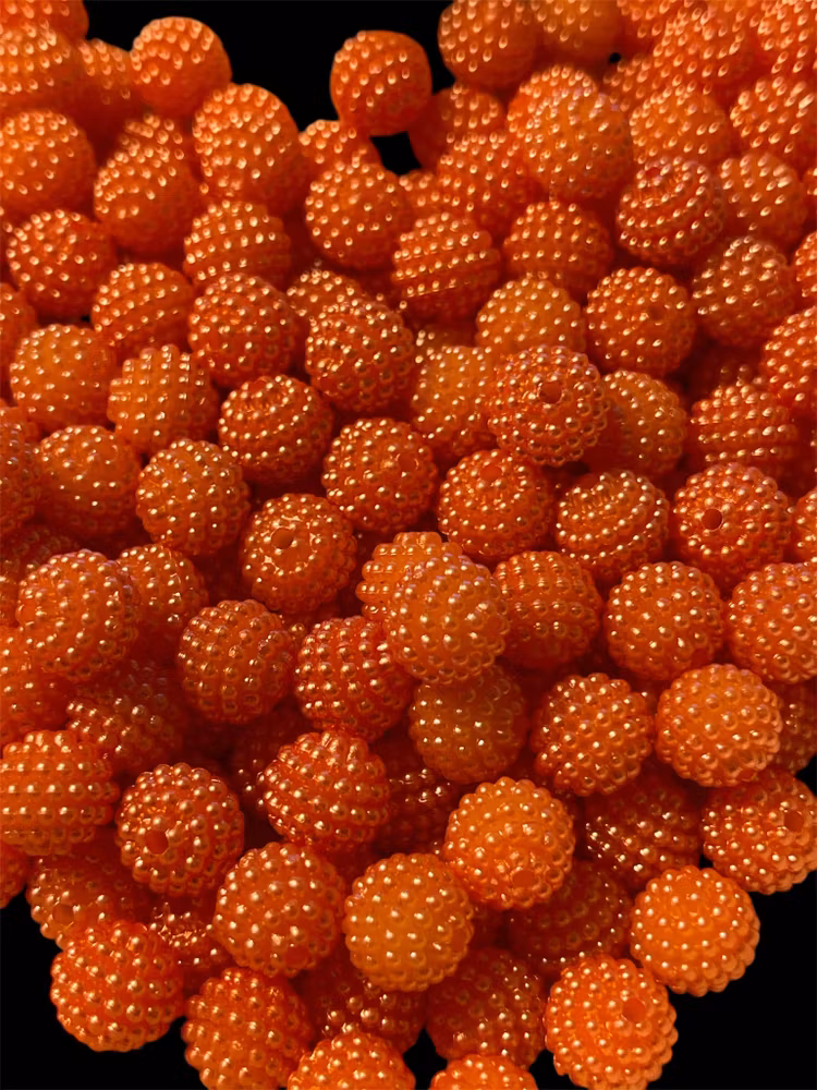 Bärpärla, 10mm, orange - 50st