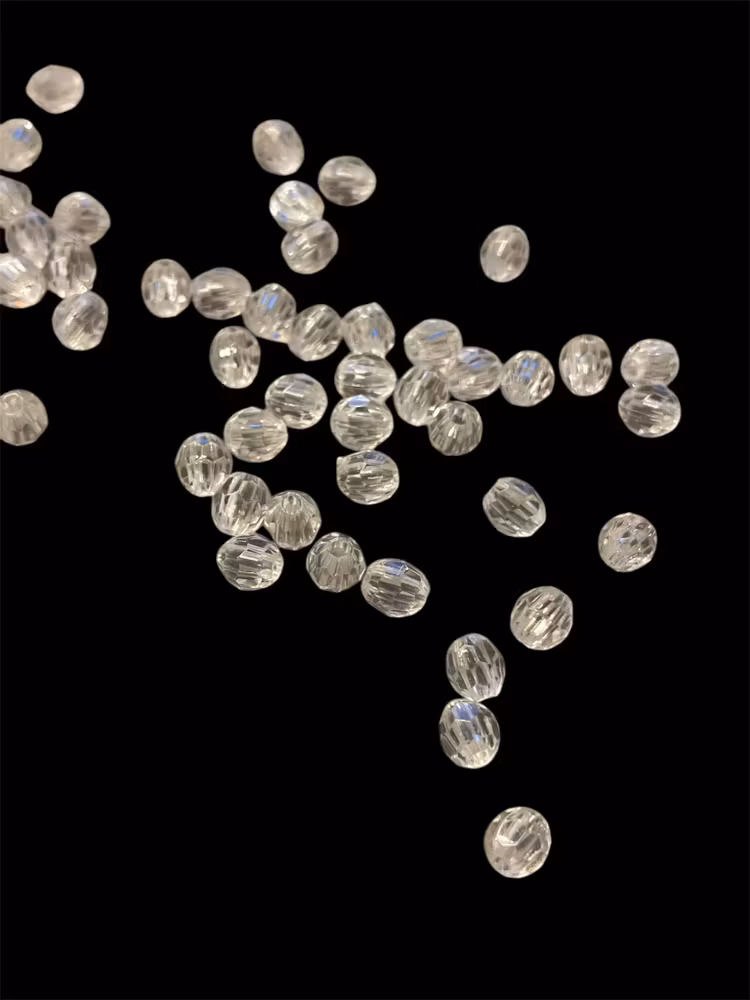 Facetterad, 6mm, transparent - 100st