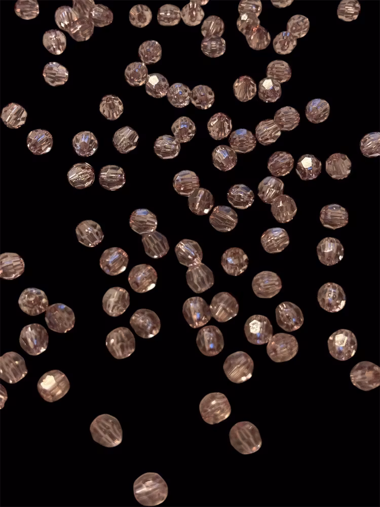 Facetterad, 6mm, transparent lila - 100st