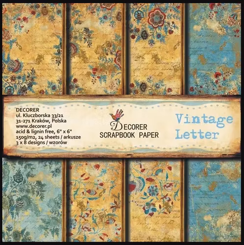 Decorer - Vintage letter (15x15cm)