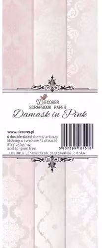 Decorer - Damask in pink (7x20cm)