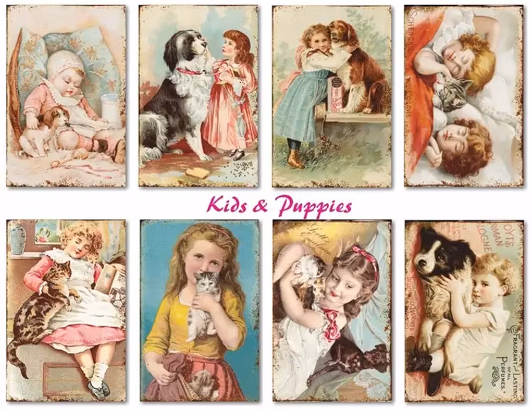 Decorer Mini - Kids and puppies (7x10,8cm)