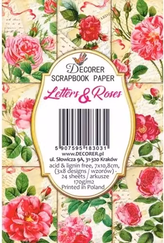 Decorer Mini - Letters and roses (7x10,8cm)