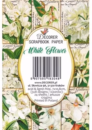 Decorer Mini - White flower (7x10,8cm)