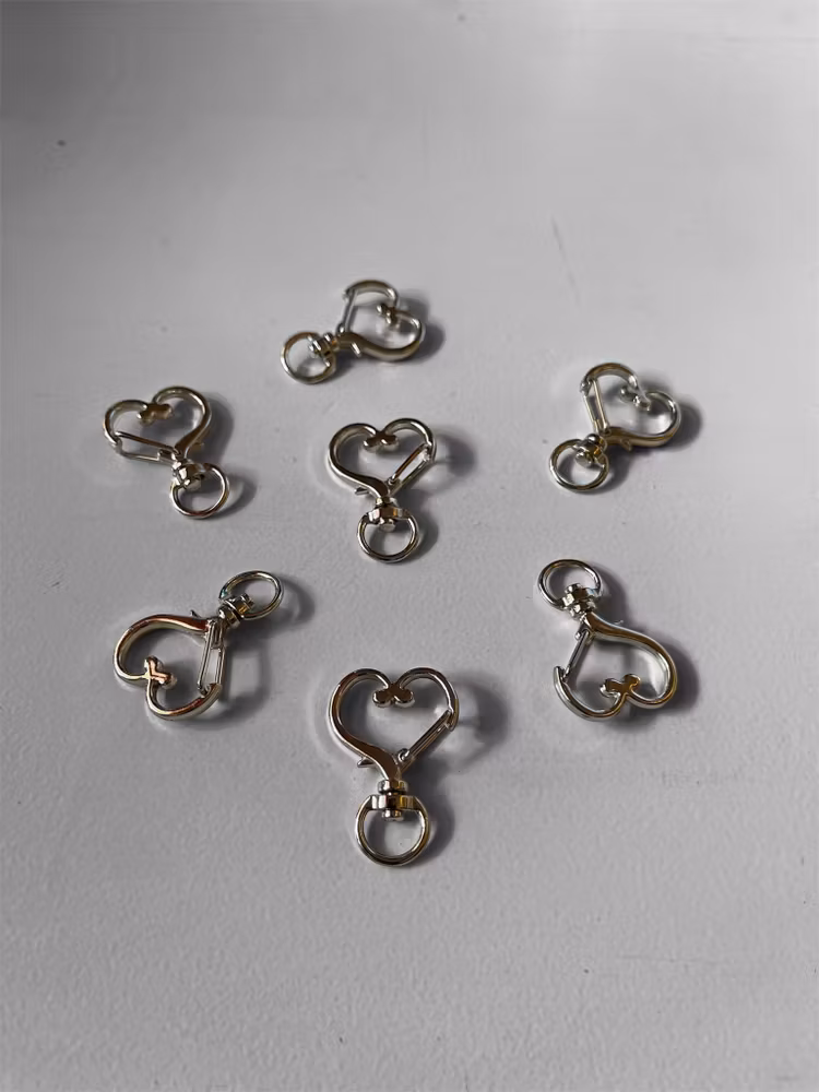 Nyckelring, hjärta - silver