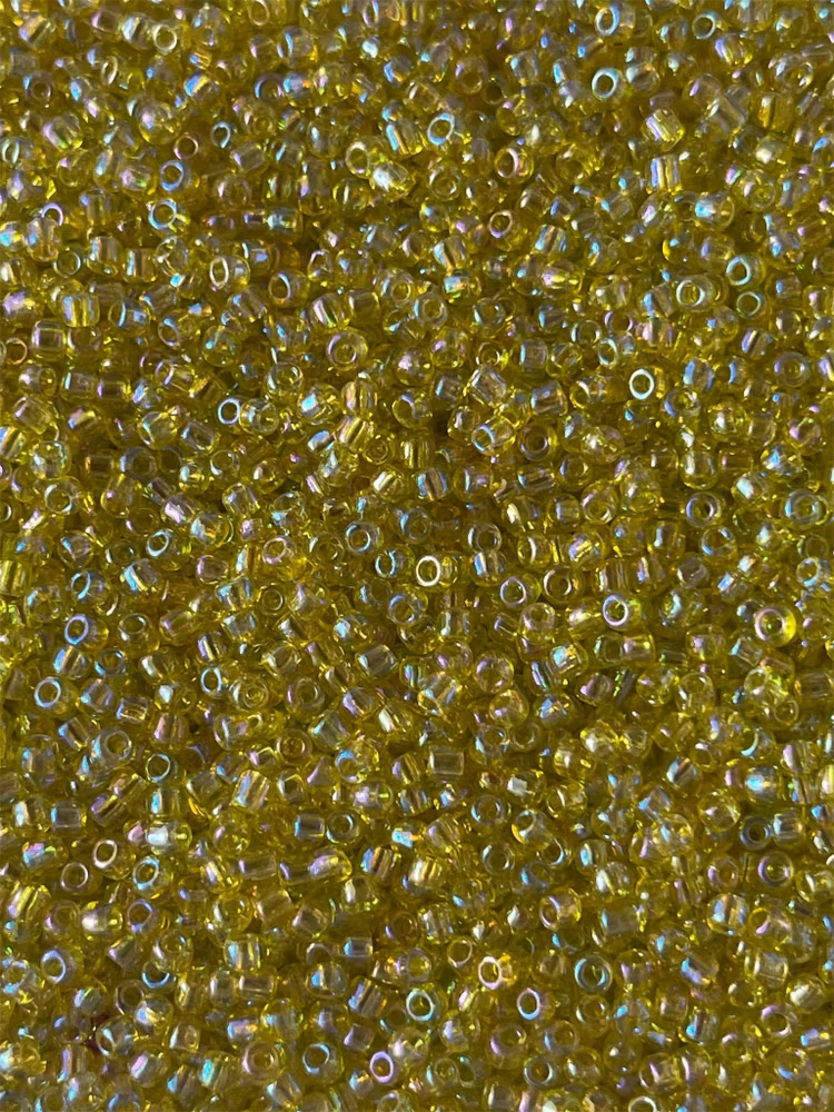 Glaspärla, gul, 2mm - 20g - Ca 1700st