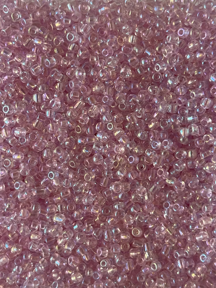 Glaspärla, rosa, 2mm - 20g - Ca 1700st