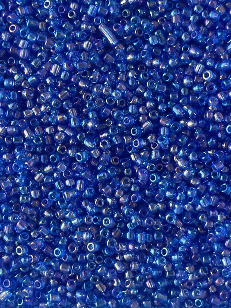 Glaspärla, mörkblå, 2mm - 20g - Ca 1700st