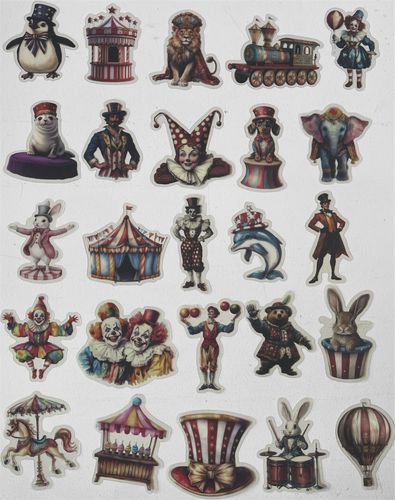 Klistermärken - Circus-tema - 25st
