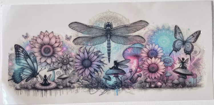 Klistermärken -  UV DTF - Trollslända - Nr 4