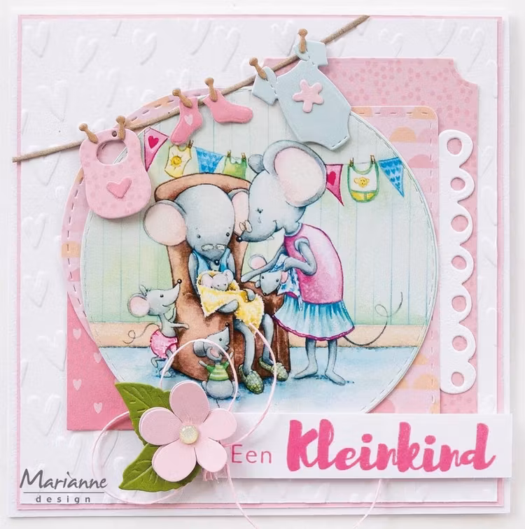 Marianne Design - Hetty´s mice - New born - HK1708