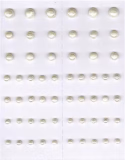 Rhinestones, dekorativa pärlor, ljus gul - 58-pack