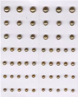 Rhinestones, dekorativa pärlor, guld - 58-pack