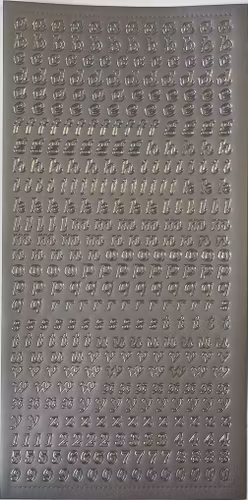 Klistermärken - Bokstäver, silver - 2st
