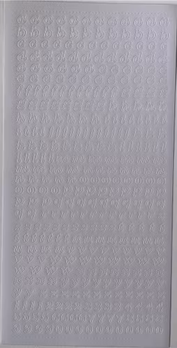 Klistermärken - Bokstäver, vit - 2st