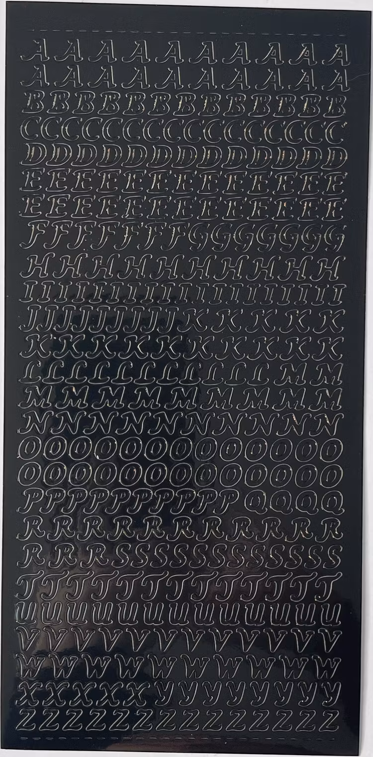 Klistermärken - Bokstäver, svart - 2st