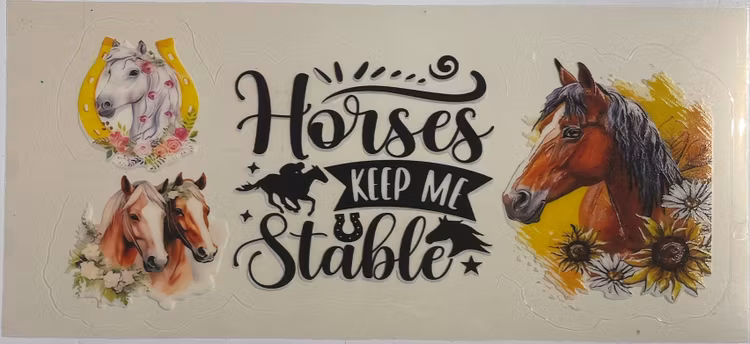 Klistermärken -  UV DTF - Hästar - Nr 5