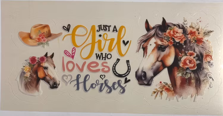 Klistermärken -  UV DTF - Hästar - Nr 8