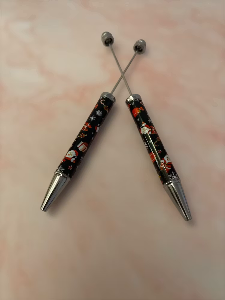 Pärlbar penna, jul - Svart