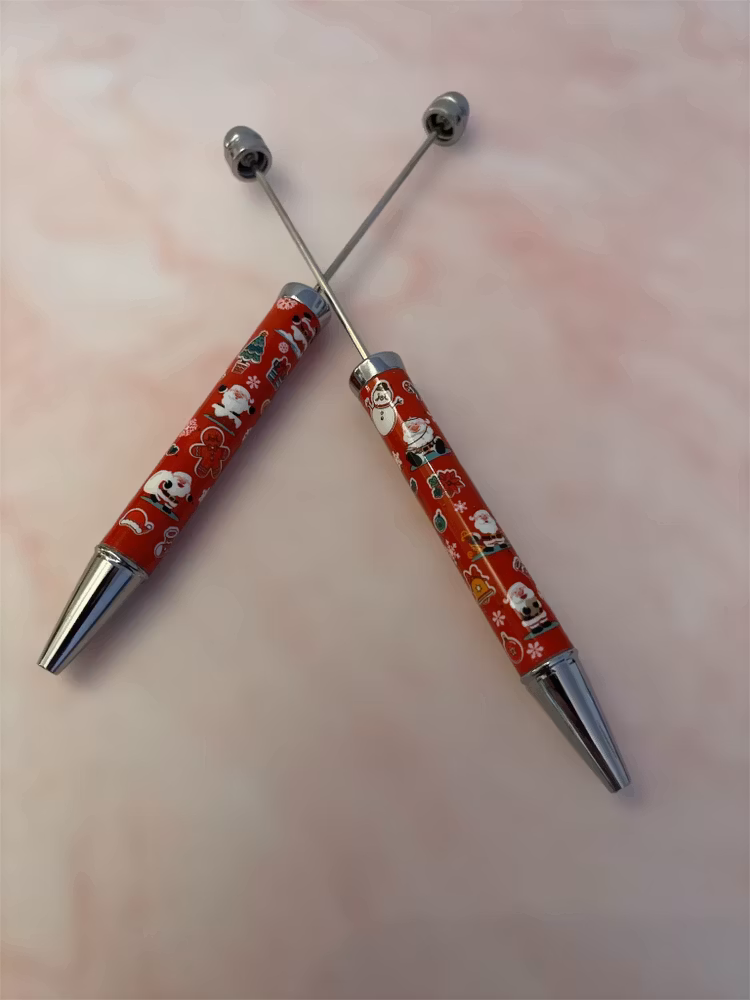 Pärlbar penna, jul - Röd