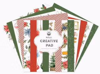 P13 Maxi Creative pad - Cosy winter - Red and green (30x30cm)