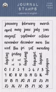 P13 - Klar stämpel - Journal stamps - Calendar in english