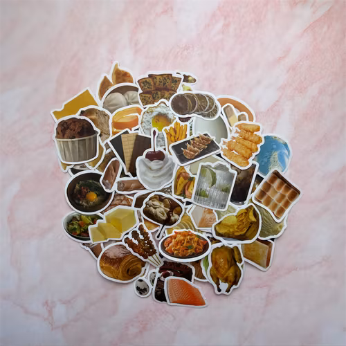 Klistermärken - mat/livsmedel - 25st