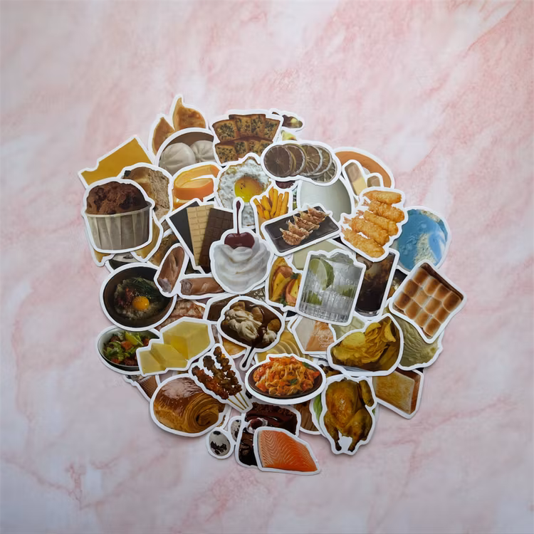 Klistermärken - mat/livsmedel - 25st