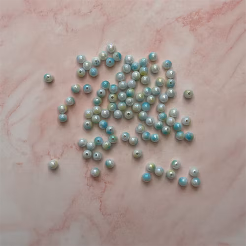 Gradient, 6mm, blå/gul/vit - 50st