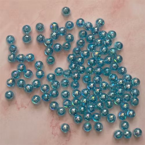 Bubbelpärla, 6mm, ljusblå - 50st