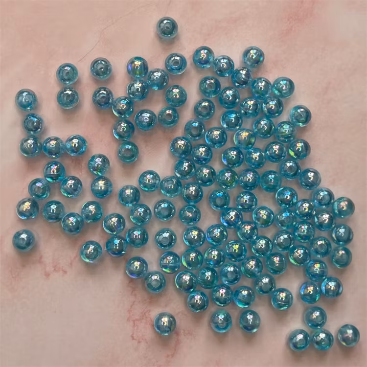 Bubbelpärla, 6mm, ljusblå - 50st