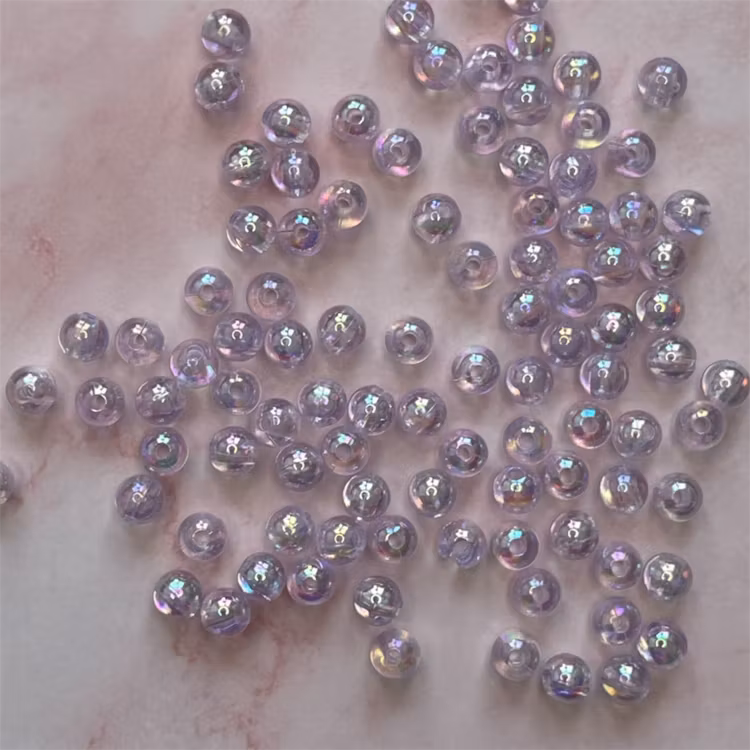 Bubbelpärla, 6mm, ljuslila - 50st