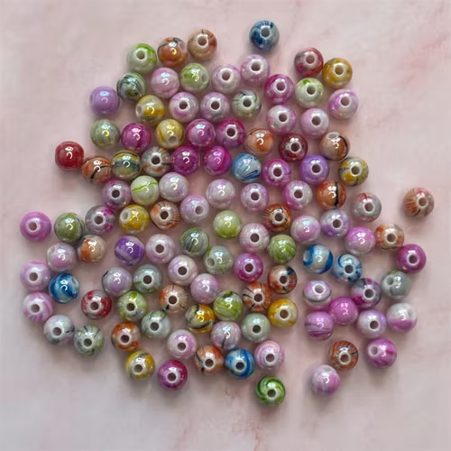 Marbelsswirl, mix, 8mm - 50 st