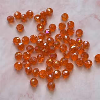 Österrikisk konstgjord kristall, orange, 8mm - 50 st