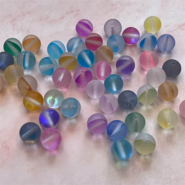 Frostad glas, mix, 8mm - 50 st