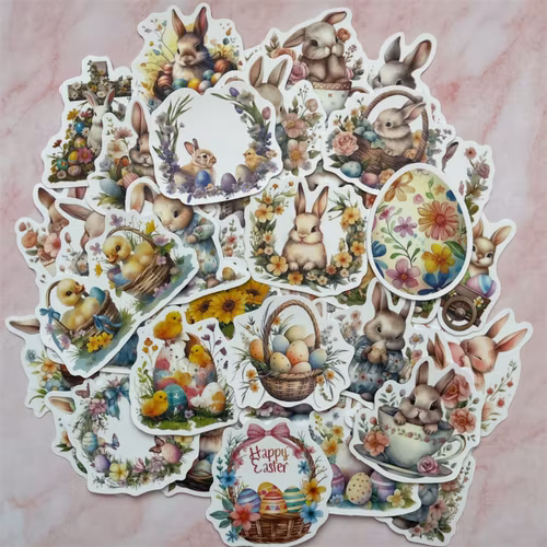 Klistermärken - Påskharar - 25st