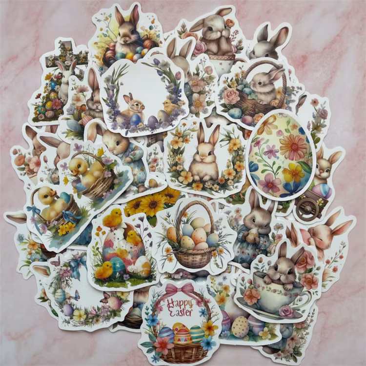 Klistermärken - Påskharar - 25st