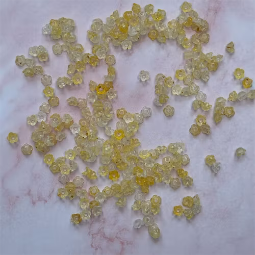 Pärlhatt, liljekonvall, 4mm, gul mix - 500st