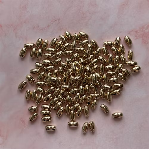 Ris-pärla, guld, 8mm - 50st