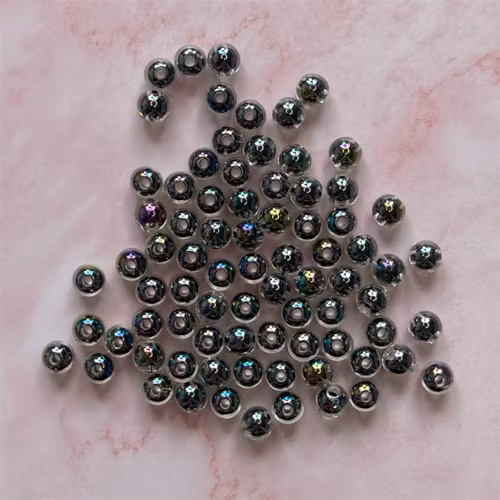 AB-pärla, svart, 8mm - 50st