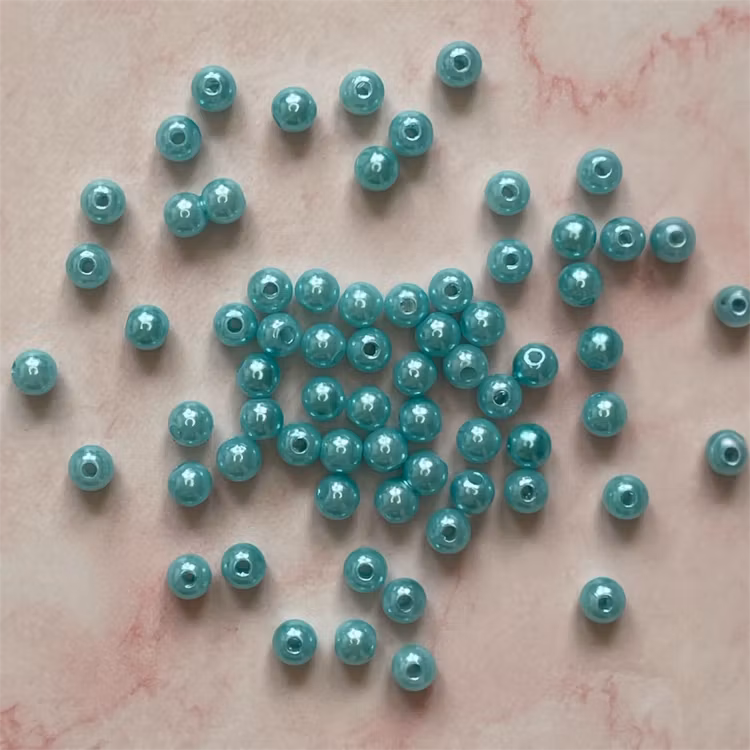 Akryl, 6mm, turkos - 50st