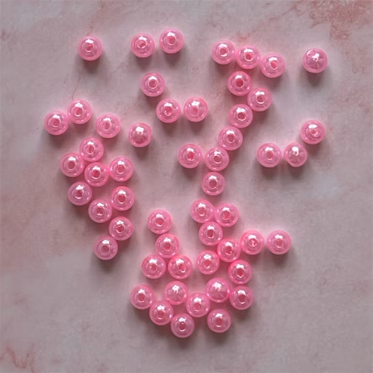Akryl, 6mm, rosa - 50st
