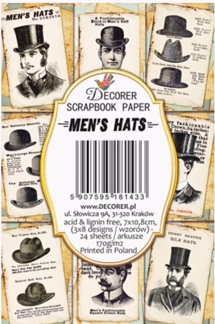 Decorer Mini - Men´s hats (7x10,8cm)